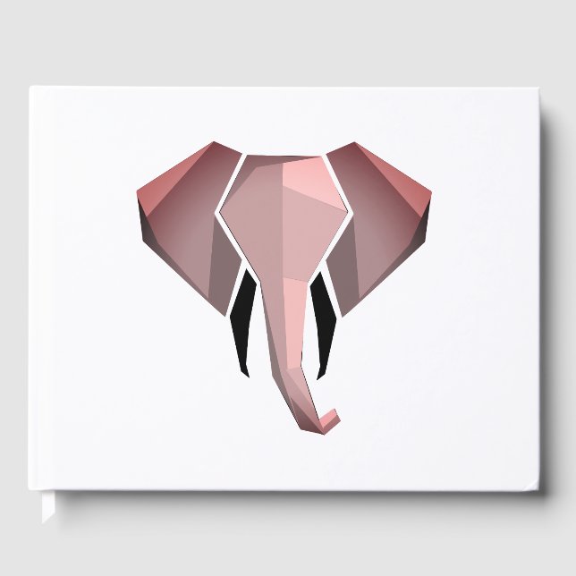 Livro De Visitas Formas Simples Geométrica Cabeça de Elefante (Frente)