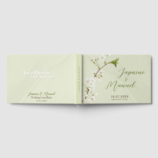 Livro De Visitas Formato de Paisagem Elegante Casamento Gypsophilia