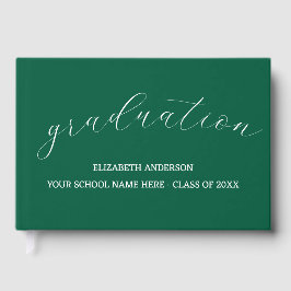 Livro De Visitas Formatura Minimalista Verde