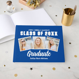 Livro De Visitas Foto Azul Branco Turma de 2026 Graduação