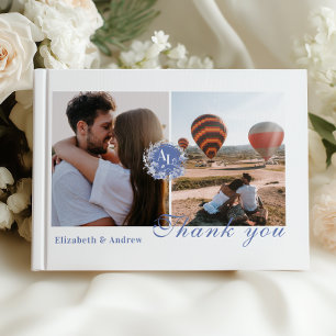 Livro De Visitas Foto: Casamento Botânico Floral Chinoiserie Blue
