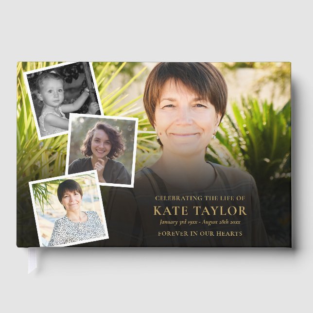 Livro De Visitas Foto: Collage Memorial Funeral (Frente)