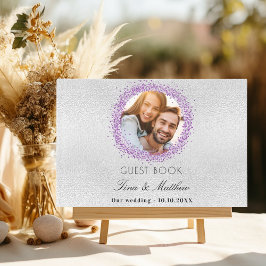 Livro De Visitas Foto da lavanda prateada provoca casamento elegant