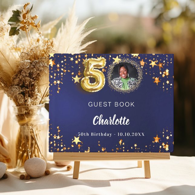 Livro De Visitas Foto das estrelas douradas azuis do marinho de ani (Criador carregado)