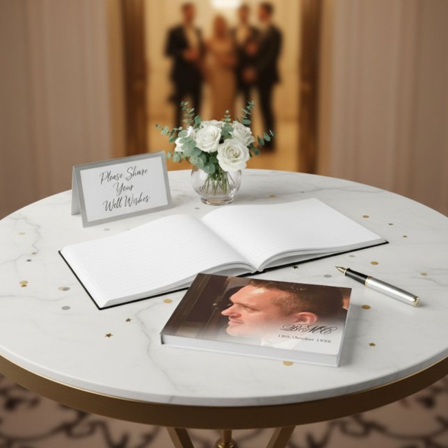 Livro De Visitas Foto de Aniversário do Elegante 80 (Criador carregado)