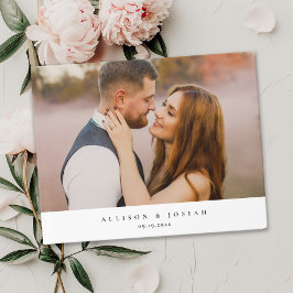 Livro De Visitas Foto de Casamento Elegante
