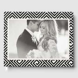 Livro De Visitas Foto de Casamento Geométrico Clássico Grego