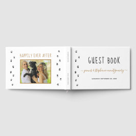 Livro De Visitas Foto de casamento personalizada com animal de esti
