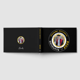 Livro De Visitas Foto de Formatura Amarelo Preto Moderno