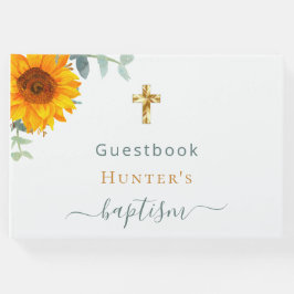 Livro De Visitas Foto de girassol do eucalipto do batismo
