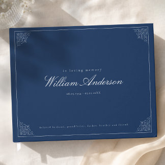 Livro De Visitas Foto de Memória de Amor Funeral Azul