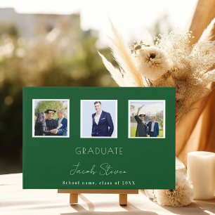 Livro De Visitas Foto de nome verde de formatura em script