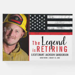 Livro De Visitas Foto do Bombeiro Thin Red Line