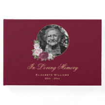 Foto Dourada Funeral Floral Elegante Vermelho Rosa