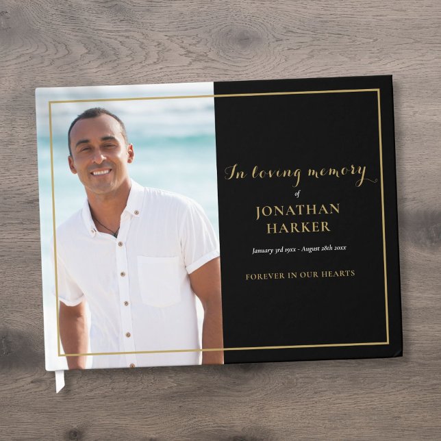 Livro De Visitas Foto Em Memória Querida Memorial Funeral  (Photo In Loving Memory Memorial Funeral Guest Book)