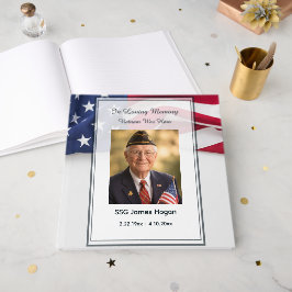 Livro De Visitas Foto Funeral da Bandeira Patriótica dos Estados Un