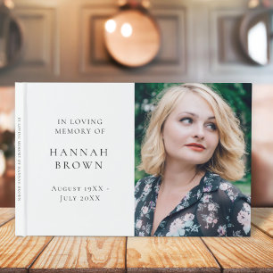 Livro De Visitas Foto Memorial No Loving Memory Modern Elegant