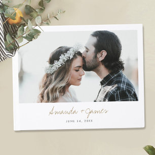 Livro De Visitas Foto Moderna Simples Foto Personalizada Boo Convid
