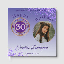 Foto Personalizada Brilho Roxo, 30º Aniversário