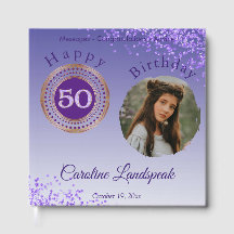 Foto Personalizada Brilho Roxo, 50º Aniversário
