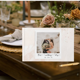 Livro De Visitas Foto personalizada de casamento elegante