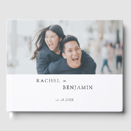 Livro De Visitas Foto personalizada de casamento minimalista simple