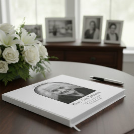 Livro De Visitas Foto Personalizada de Funeral em Memória