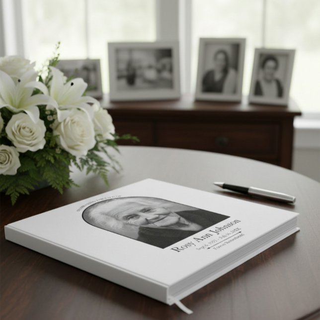 Livro De Visitas Foto Personalizada de Funeral em Memória (Criador carregado)