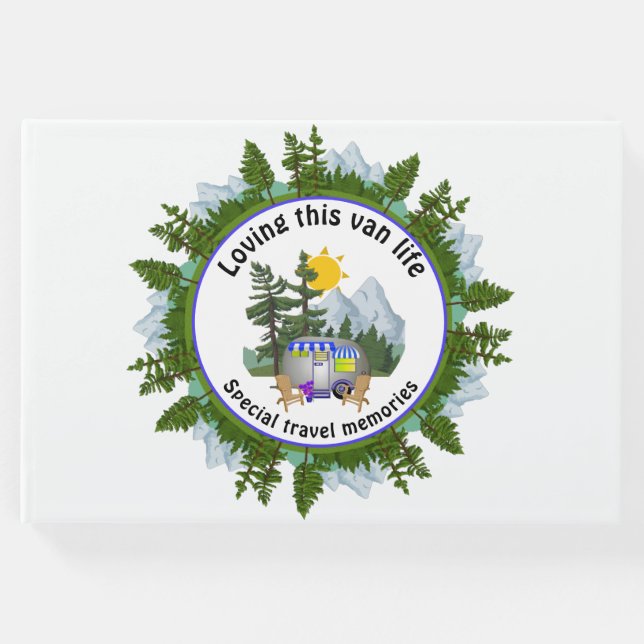 Livro De Visitas Foto personalizada de Viagens de Camper CARAVAN (Frente)