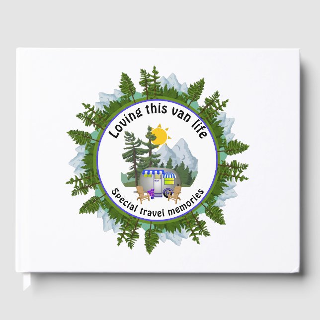 Livro De Visitas Foto personalizada de Viagens de Camper CARAVAN (Frente)