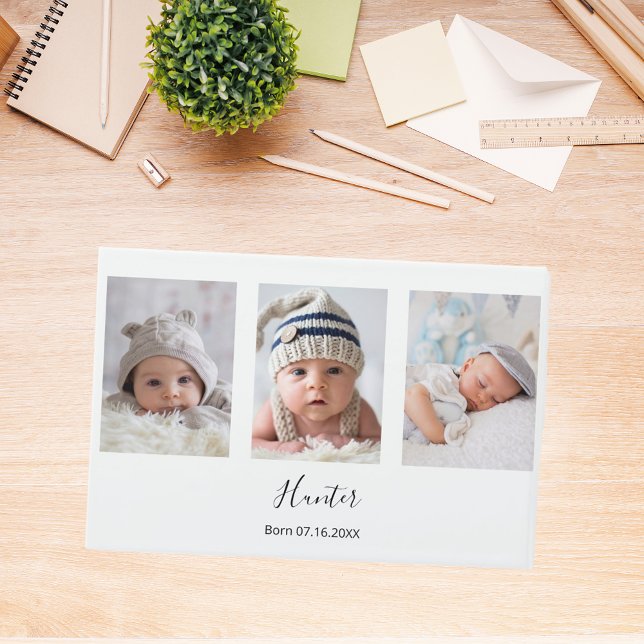 Livro De Visitas Foto personalizada do Batismo Menino moderno (Criador carregado)