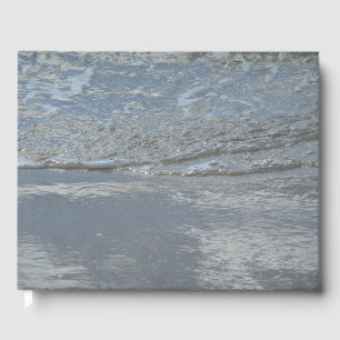 Livro De Visitas Fotografia Abstrata de Água Lamejando na Praia
