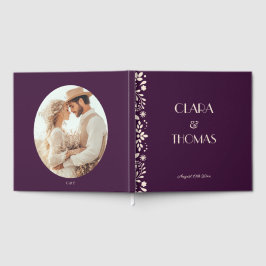 Livro De Visitas Fotos de Casamento do Marfim Roxo Mexicano