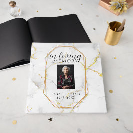 Livro De Visitas Fotos Personalizadas Em Memória Foto mármore