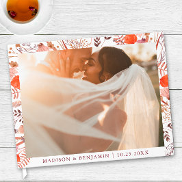 Livro De Visitas Fotos Simples de Noiva com Flores Silvestres em Es