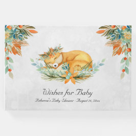 Livro De Visitas Fox da floresta | Chá de fraldas Florestal