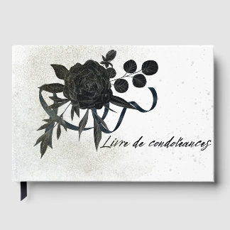 Livro De Visitas FR | Livre de condoléances - Rose noire