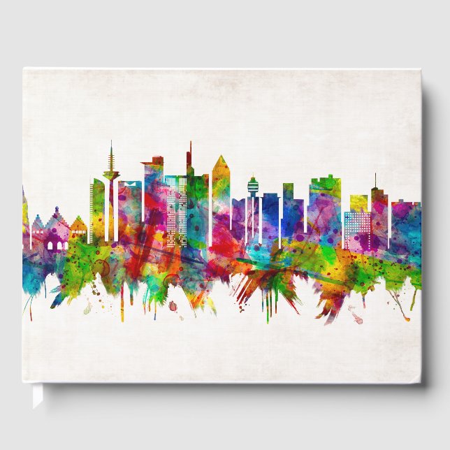 Livro De Visitas Frankfurt Alemanha Skyline (Frente)