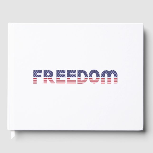 Livro De Visitas Freedom American Flag for Patriotic & Liberty Gift (Frente)