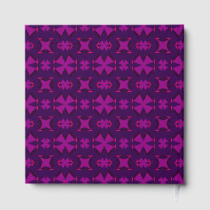 Livro De Visitas Fuchsia Geotech: A Vibrant Abstract Geometric Text