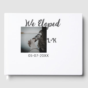 Livro De Visitas Fugimos recém-casados adicionar foto nome data let