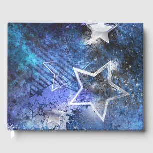 Livro De Visitas Fundo de Espaço com Estrelas