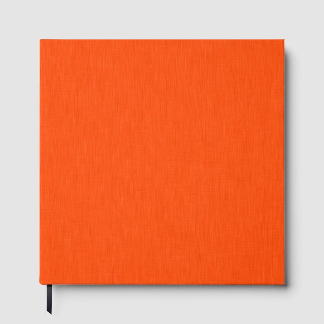 Livro De Visitas Fundo laranja texturizado calmo e simples (Frente)
