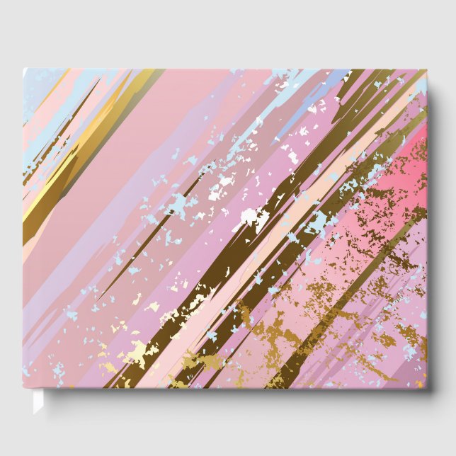 Livro De Visitas Fundo Rosa Texturizado (Frente)