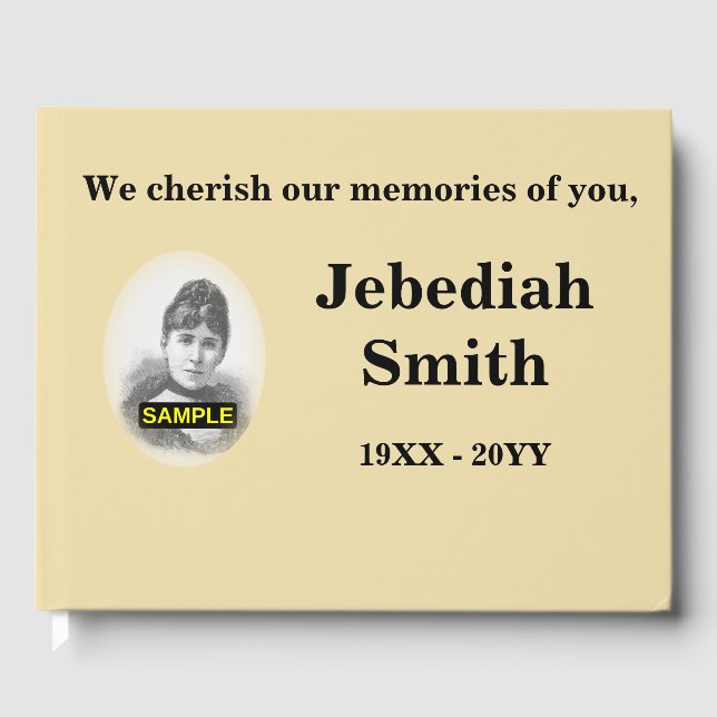 Livro De Visitas Funeral Básico e Subjugado/Livro de Convidados Mem (Frente)