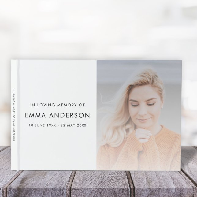 Livro De Visitas Funeral Elegante do Memorial Moderno (Criador carregado)