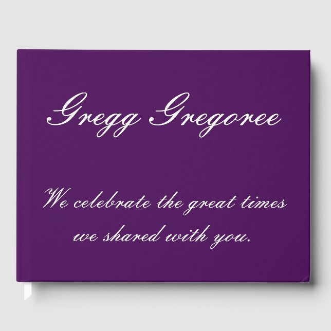 Livro De Visitas Funeral Enlutado/Guestbook Memorial (Frente)