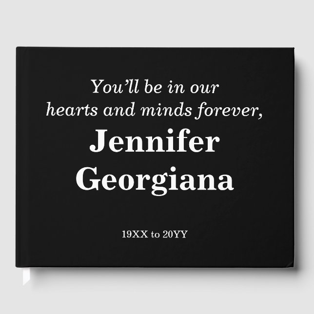 Livro De Visitas Funeral/Guestbook Básico e Respeitável (Frente)