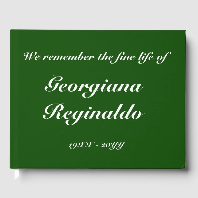 Livro De Visitas Funeral/Guestbook Elegante e Subjugado (Frente)