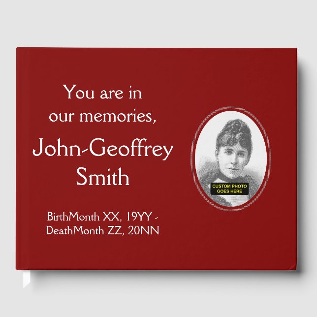 Livro De Visitas Funeral/livro de convidados elementar respeitável  (Frente)